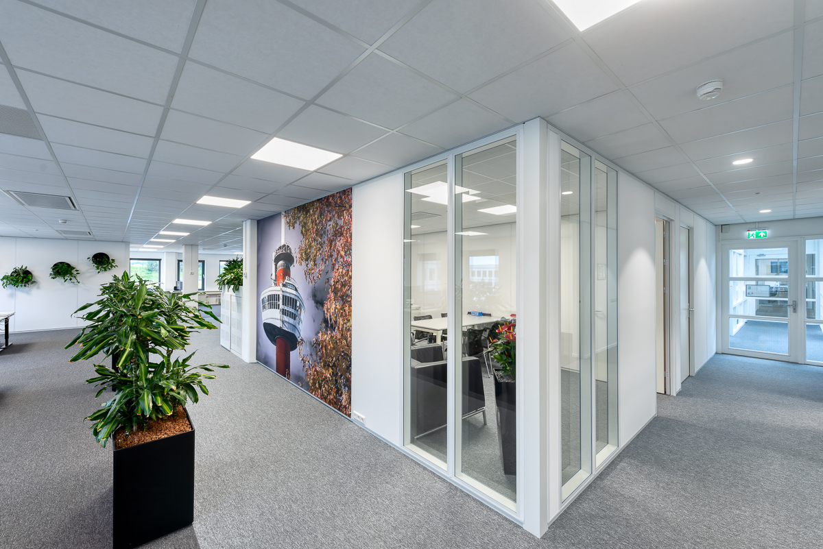Systeemwanden in kantoorruimte