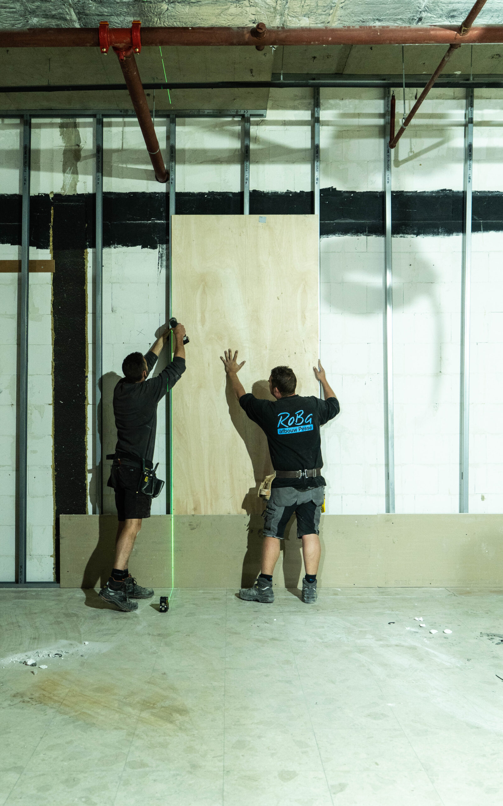 Montage van voorzetwanden