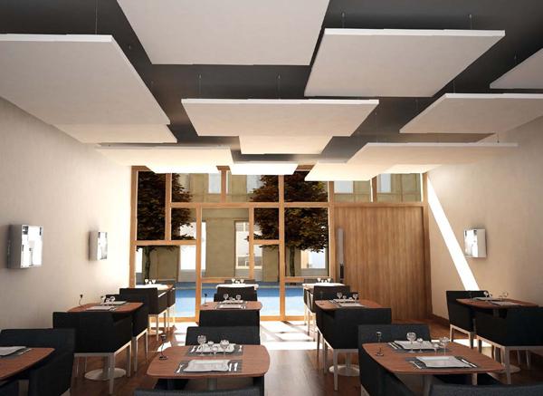Plafond eilanden in restaurant