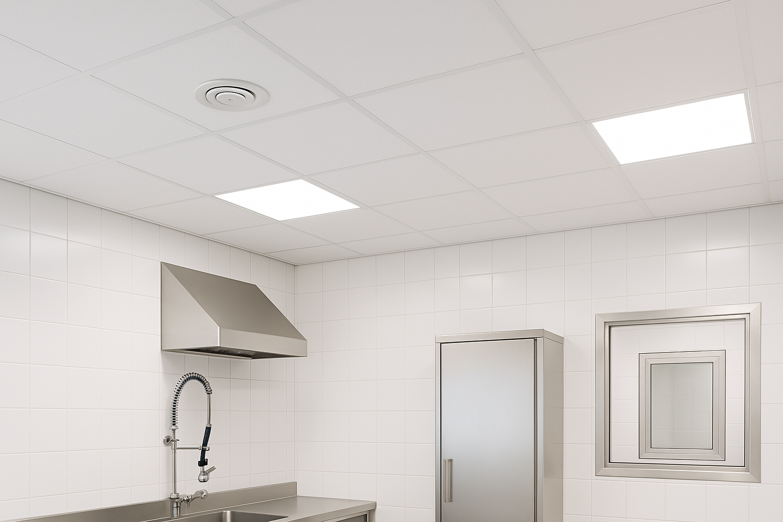 Systeemplafond in keuken