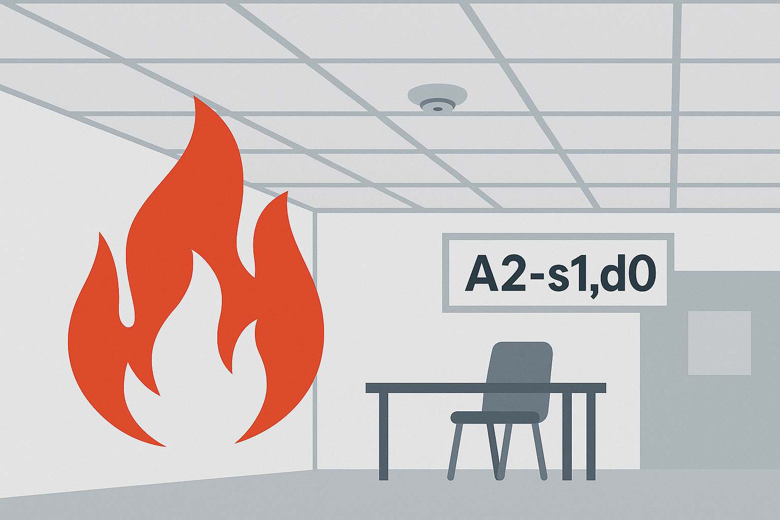 Systeemplafond brandklasse