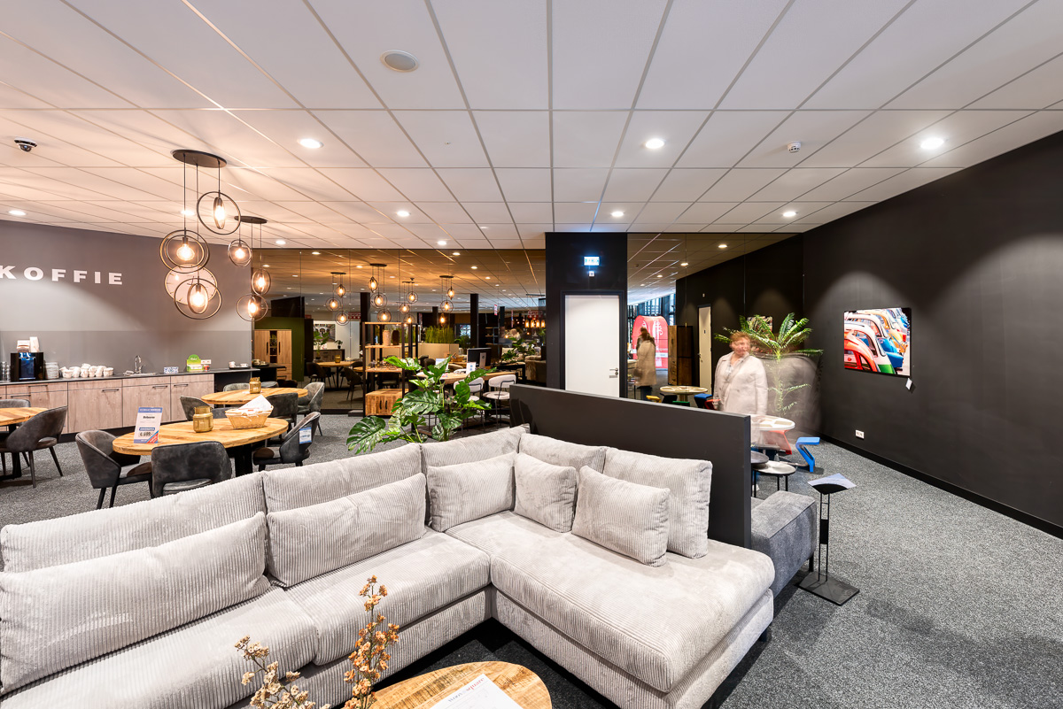 Systeemplafond met meerdere aspecten